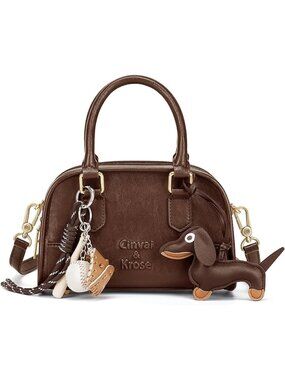 Women Coffee Leather Ladies Cute Mini Adjustable Strap Handbags Crossbody Bag
